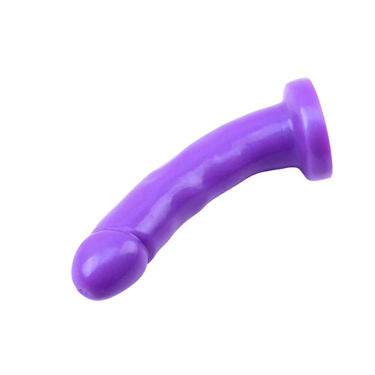 🔥 Arnés con Dildo Morado de 18 cm para Pegging y Placer a Manos Libres – Correas Ajustables