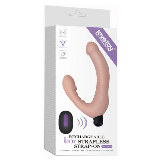 Ijoy Strapless Vibrador Doble Penetración 21 cm con Control Remoto y 10 Funciones
