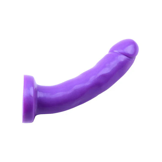 🔥 Arnés con Dildo Morado de 18 cm para Pegging y Placer a Manos Libres – Correas Ajustables