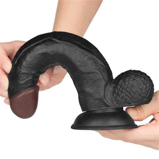 Arnés con Dildo Realista Negro de 21,5 cm – Easy Strapon Set para Penetración Profunda