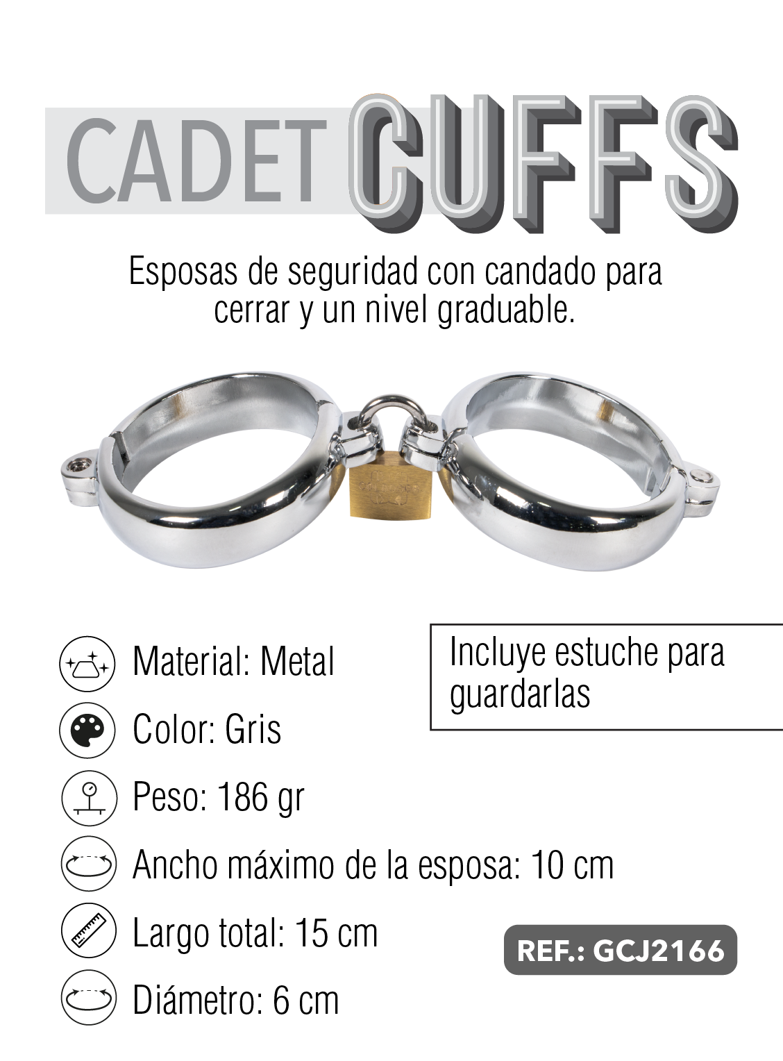 Esposas BDSM Cadete con Candado