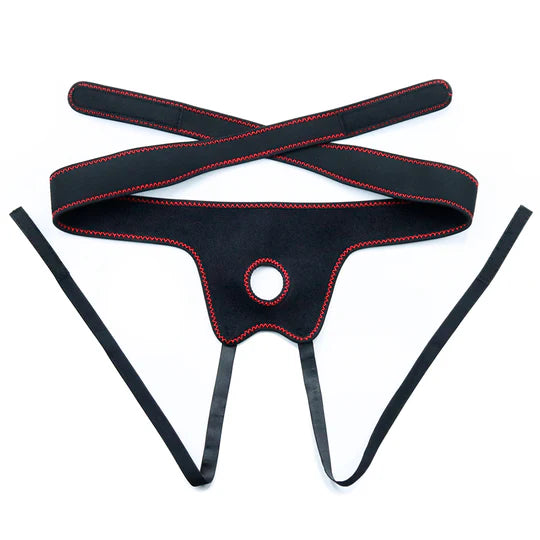 Arnés con vibración 20 cm negro ajustable