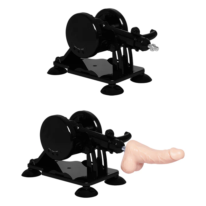 Máquina sexual Deezer con base de succión y dildo desmontable.