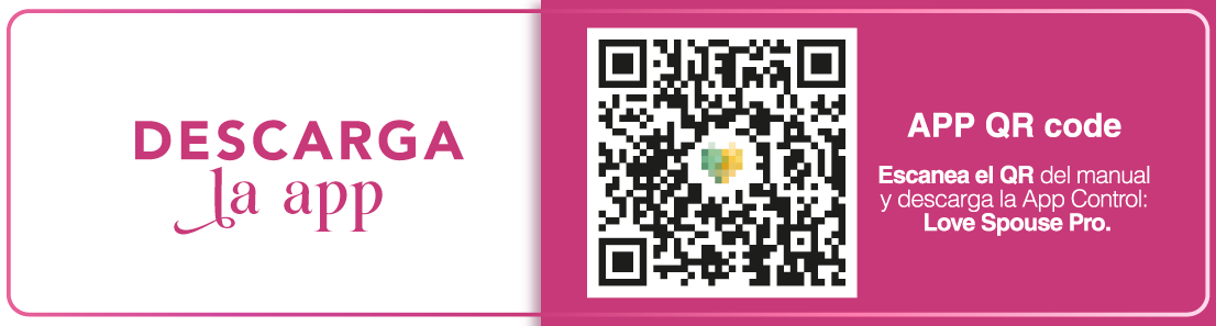 Código QR para descargar la app Love Spouse Pro y controlar el Vibe Egg Self-Love vía Bluetooth.
