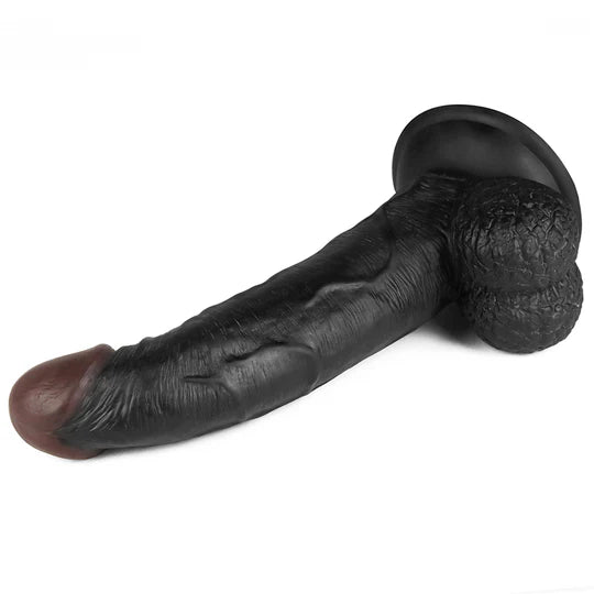Arnés con Dildo Realista Negro de 21,5 cm – Easy Strapon Set para Penetración Profunda