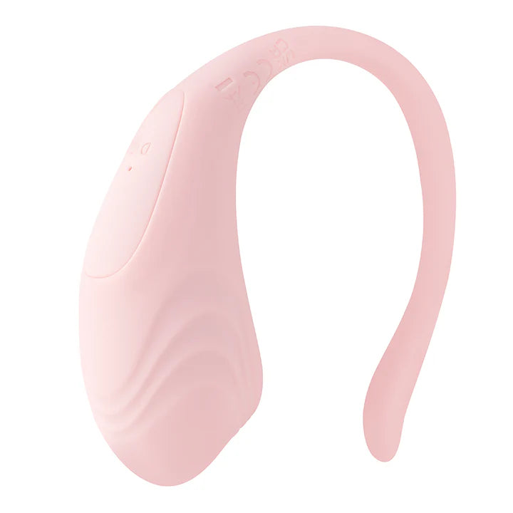 Vista lateral del estimulador Vibe Egg Self-Love con forma ergonómica y textura suave.