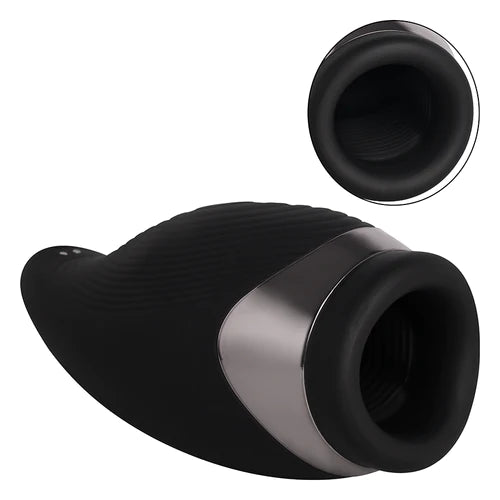 Esta foto ofrece una vista interna del Masturbador Atlanta, mostrando la cavidad de silicona texturizada que proporciona sensaciones realistas.