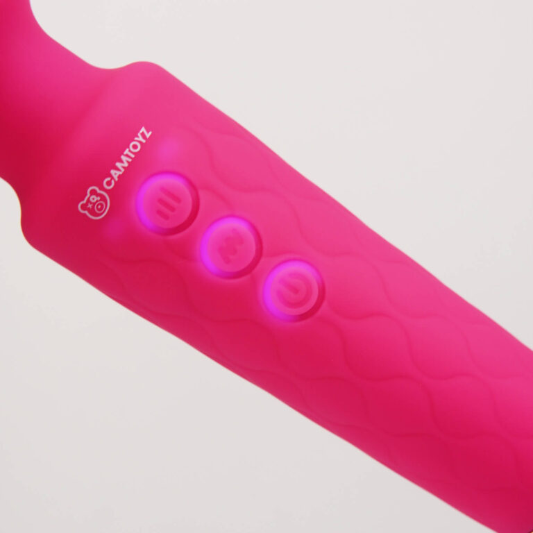 Botones iluminados del Vibrador Tipo Hitachi Noah Majestic encendido.