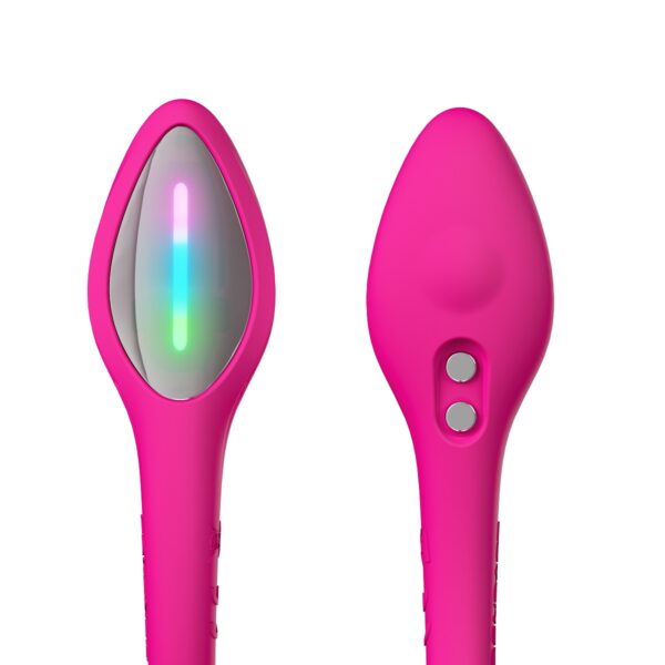Lovense Lush Mini en vista superior, destacando su curva adaptable al cuerpo.