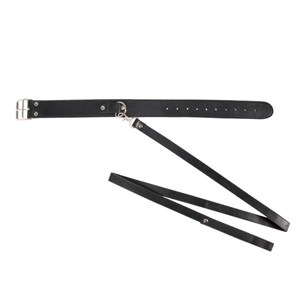 collar con correa ajustable color negro