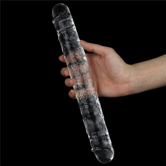 Dildo Transparente Doble 30 cm