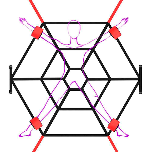 amarre de cama con esposas