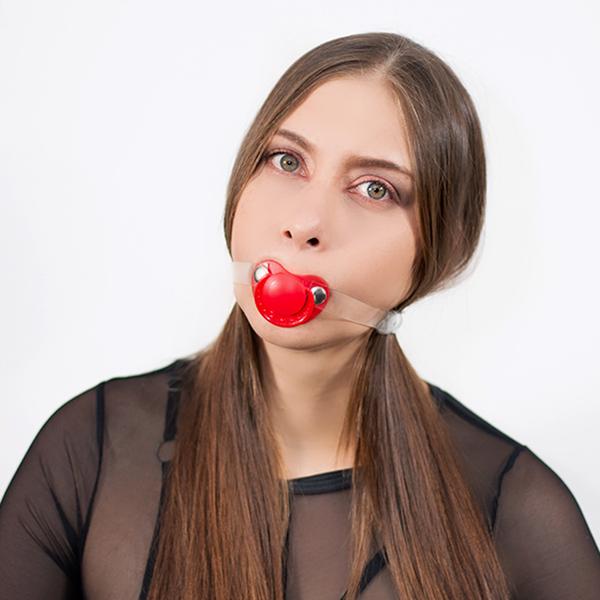 mordazas para juegos sado color rojo