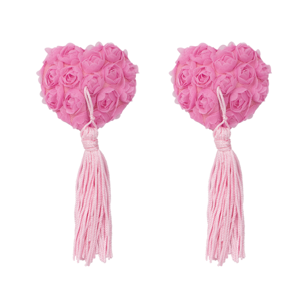 pezoneras reutilizables en forma de corazon color rosa