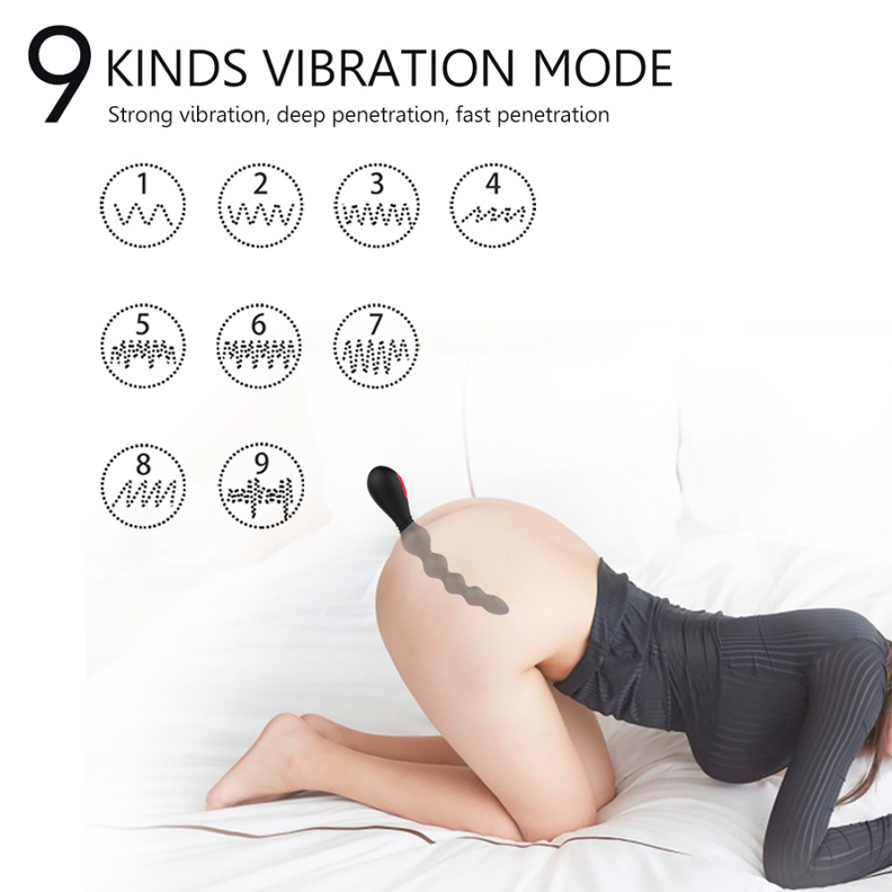 Vibrador bolas anales Vins Black