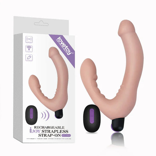 Ijoy Strapless Vibrador Doble Penetración 21 cm con Control Remoto y 10 Funciones