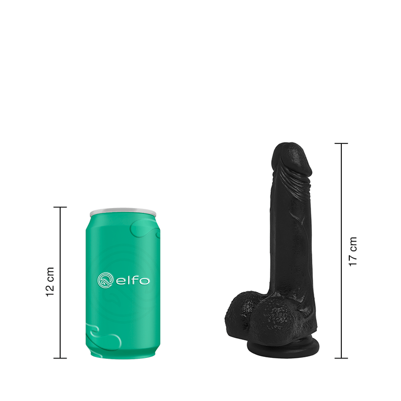 🔥 Dildo Uriel Negro 17 cm – Realismo Extremo y Placer Intenso con Ventosa 💦