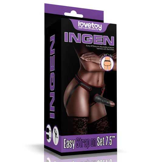 Arnés Easy Strapon Set con dildo realista de 19 cm – Ajustable, cómodo y versátil