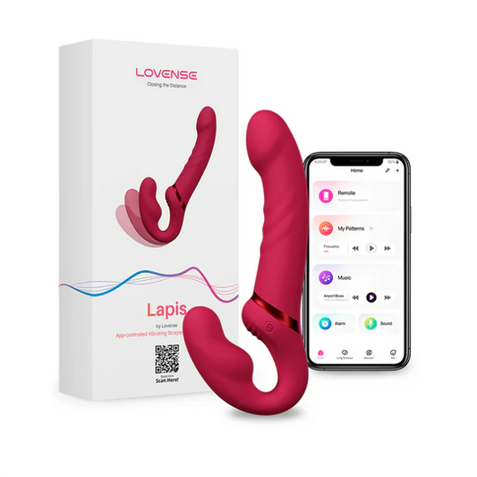 Lapis Strapless de Lovense – Dildo Vibrador de Doble Extremo con Control App y 3 Motores