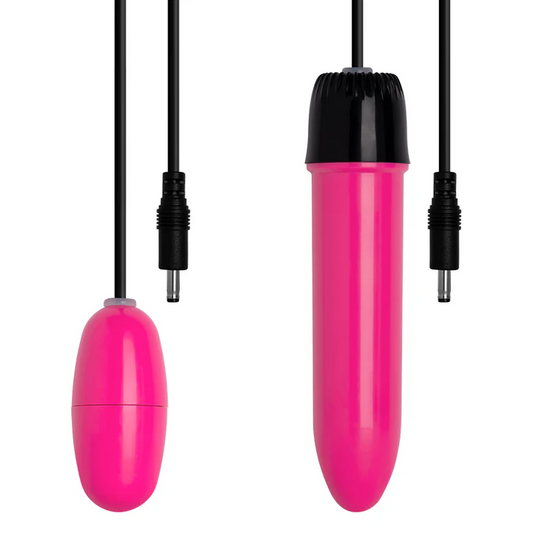 Accesorios de la máquina sexual Deezer, incluye dildo rosa y bala vibradora conectables.