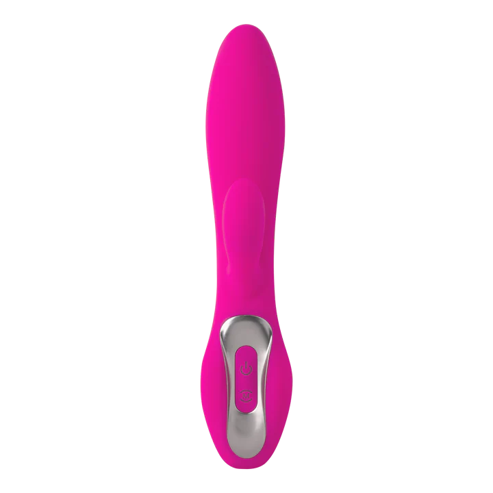 Detalle del vibrador Softs mostrando sus botones y diseño compacto, ideal para la doble estimulación.