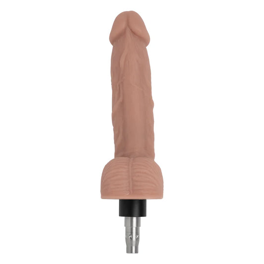Dildo de silicona de 12,5 cm insertables en color flesh con textura realista, compatible con sistema Vac-U-Lock.