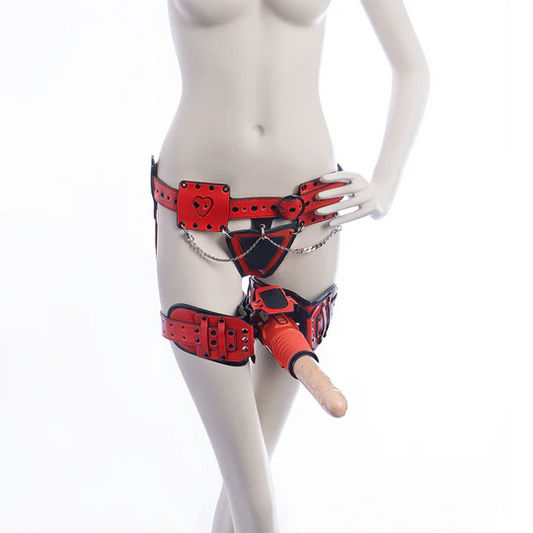 🔥 Arnés Extreme Passion con Dildo Realista y 3 Velocidades de Empuje (13 cm)