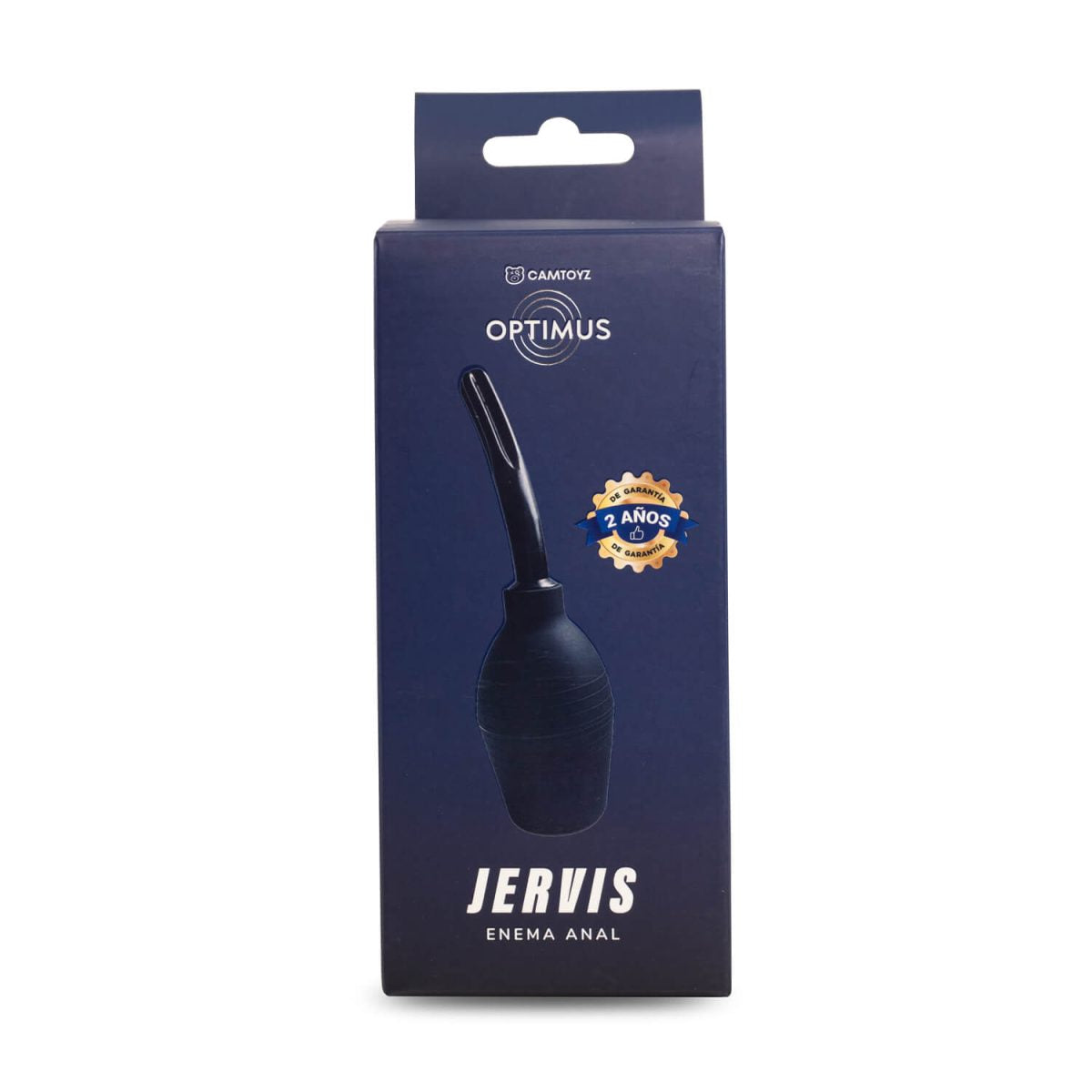 Empaque frontal del Enema Anal Jervis Optimus Camtoyz color negro