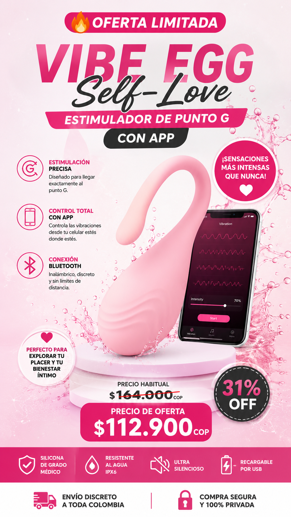 huevo vribrador con aplicacion de celular