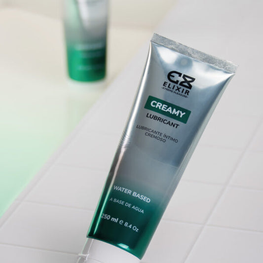 Lubricante íntimo Cum Neutro Elixir 250 ml a base de agua, textura cremosa que simula eyaculación