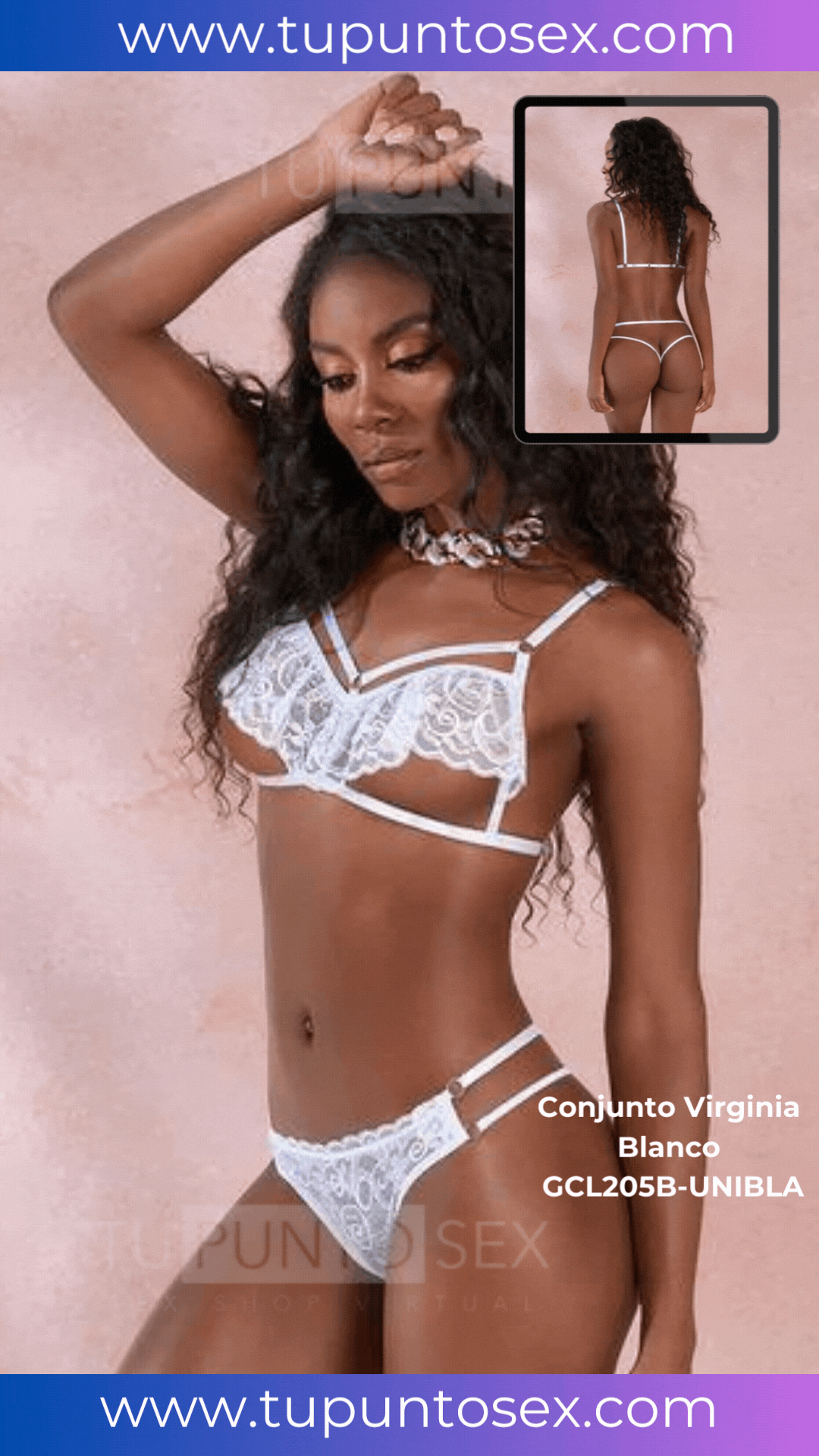 Conjunto Lencería Virginia Blanco