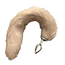 Cargar imagen en el visor de la galería, cola de zorro plug color beige