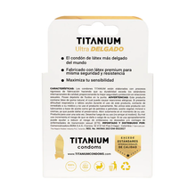 Cargar imagen en el visor de la galería, Condones Titanium Ultra Delgado x 3