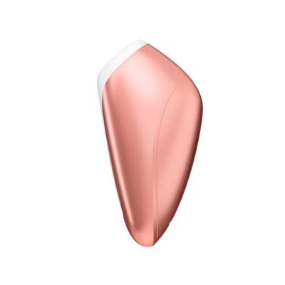 Vista frontal del Estimulador Succionador Clitorial Satisfyer Love Breeze mostrando los botones de control de intensidad.