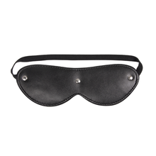 Cargar imagen en el visor de la galería, tapa-ojos-de-cuero-y-peluche-negro-lina-betancurt-sexshop-tupuntosex
